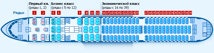 Боинг 737 800 «НордСтар» схема салона — выбор места в самолете