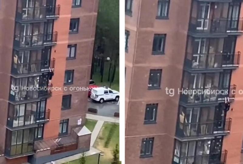 «Спайдермен на минималках»: экстремал залез по балконам на 8 этаж в Новосибирске