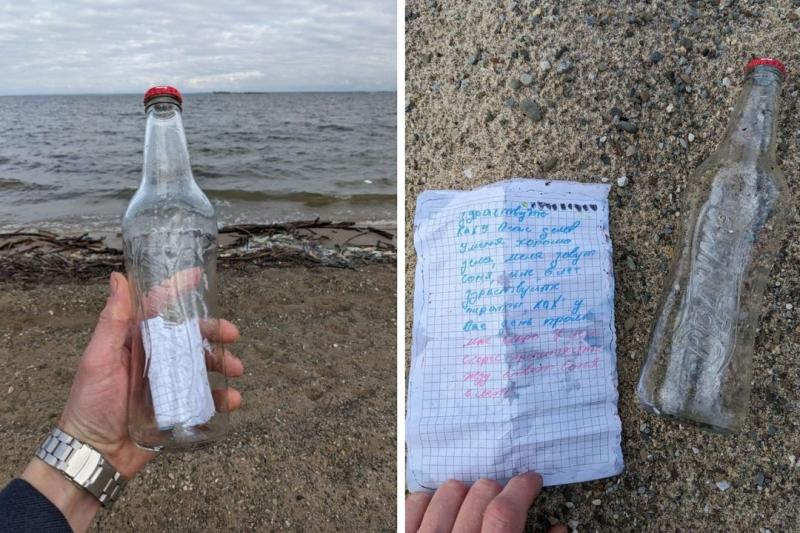 Таинственную записку от 6-летней девочки нашли на берегу Обского моря новосибирцы