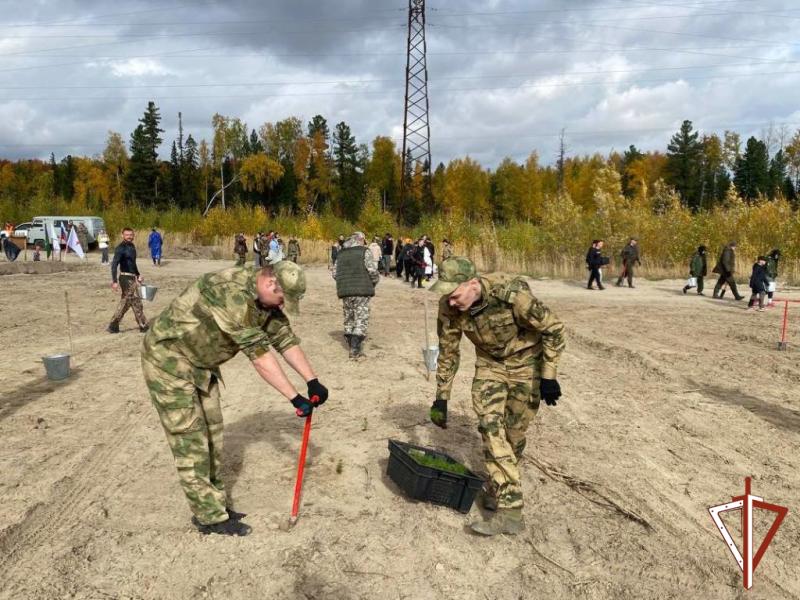 В Югре Росгвардия приняла участие во всероссийской акции «Сохраним лес»